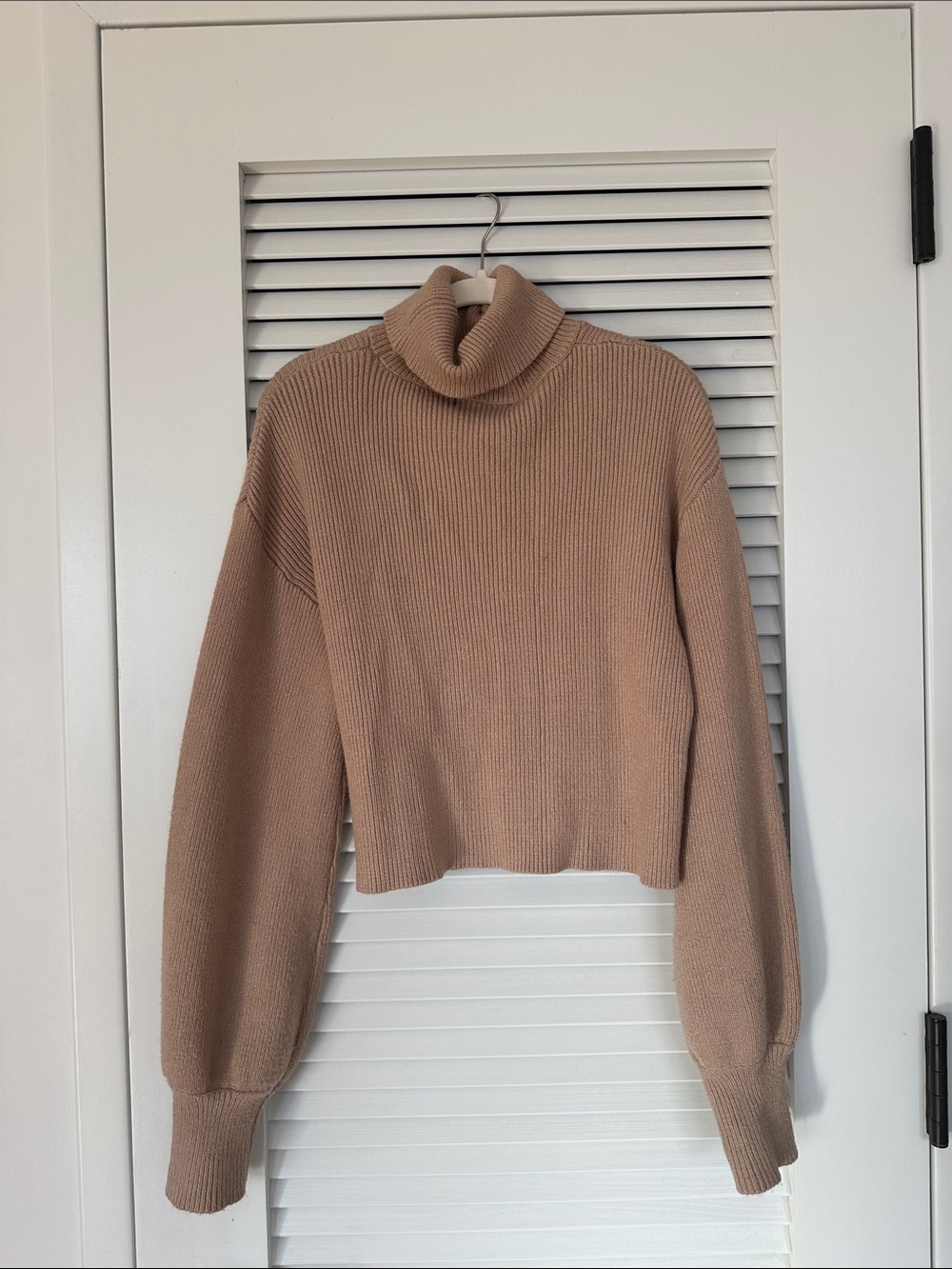 Forever 21 Cropped Ribbed Turtleneck Sweater in Camel - Picture 4 of 4